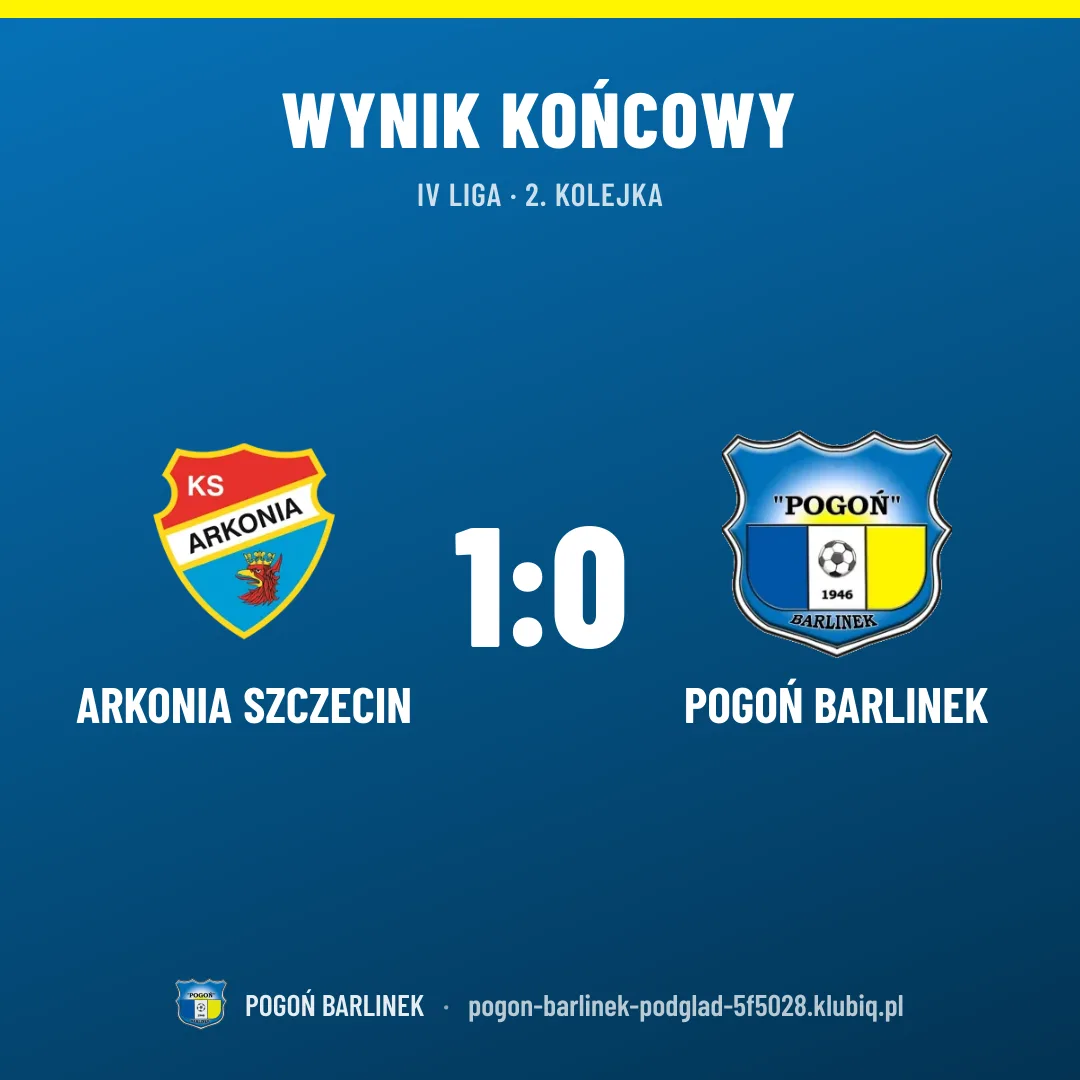 Arkonia Szczecin 1:0 Pogoń Barlinek